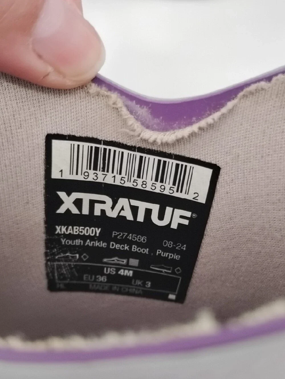 Xtratuf Girls Purple Waterproof Ankle Rain Boots